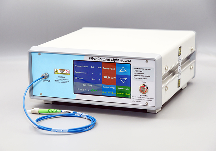 SLD Broadband Light Source 1310nm 10mW SM Fiber Light Source Benchtop Customizable SLD-1310-10-SM-B
